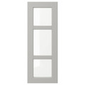 LERHYTTAN Glass door, light grey, 30x80 cm