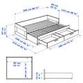 BRIMNES Day-bed w 2 drawers/2 mattresses, white/Vannareid firm, 80x200 cm