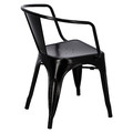 Metal Chair Paris Arms, black