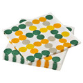 BRÖGGAN Paper napkin, dot pattern multicolour, 33x33 cm