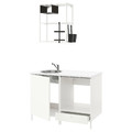 ENHET Kitchen, white, 123x63.5x222 cm