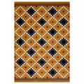 SKOTERLED Rug, low pile, dark yellow/dark grey, 133x195 cm