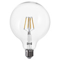 LUNNOM LED bulb E27 470 lumen, dimmable/globe clear glass, 125 mm