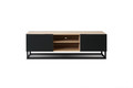 TV Cabinet Loftia Mini, metal base, artisan/matt black