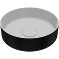 GoodHome Countertop Wash Basin Apanas 38 x 38 cm, black/white