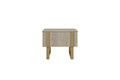 Nightstand Bedside Table Verica Set of 2, biscuit oak/gold legs