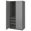 PAX / GULLABERG Wardrobe combination, dark grey/grey, 100x60x201 cm