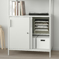 TROTTEN Cabinet with sliding doors, white, 80x180 cm