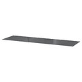 MALM Glass top, transparent grey, 160x48 cm