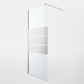 GoodHome Walk-in Shower Panel Beloya 90cm, chrome/mirror glass