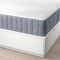 NORDLI Bed frame with storage and mattress, white/Valevåg medium firm, 140x200 cm