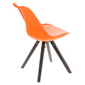 Dining Chair Norden Star Square, black/orange