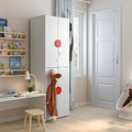 SMÅSTAD / PLATSA Wardrobe, white white, with 2 clothes rails, 60x40x180 cm