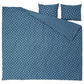 ÄNGSNEJLIKA Duvet cover and 2 pillowcases, dark blue/light blue, 200x200/50x60 cm