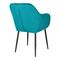 Upholstered Chair Emilia Velvet, bottle green/black