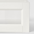 KOMPLEMENT Drawer with framed glass front, white, 75x58 cm