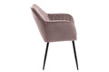 Upholstered Chair Emilia Velvet, dusty rose/black