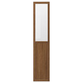 OXBERG Panel/glass door, brown walnut effect, 40x192 cm