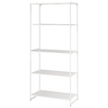 JOSTEIN Shelving unit, in/outdoor/metal white, 81x40x180 cm