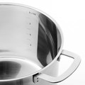 HEMKOMST Pot with lid, stainless steel/glass, 10 l