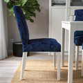 BERGMUND Chair, white/Kvillsfors dark blue/blue