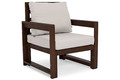 Outdoor Wooden Armchair MALTA, dark brown/grey