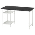 LAGKAPTEN / SPÄND Desk, black-brown/white, 120x60 cm