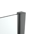 GoodHome Shower Screen Ledava 90 cm, matt black/transparent