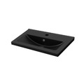 GoodHome Wash-basin Nira Slim, ceramic, 60 cm, black