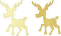 Christmas Self-Adhesive Wooden Decoration Reindeer 10pcs