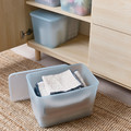 RYKTA Storage box with lid, transparent, 24x36x23 cm/14.5 l