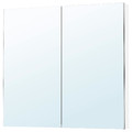 LETTAN Mirror cabinet with doors, mirror effect/mirror glass, 100x15x95 cm