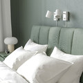 TÄLLÅSEN Upholstered bed frame, Kulsta grey-green/Lönset, 160x200 cm