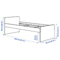 SLÄKT / NATTAPA Bed frame w guard rail+slat bd base, white, 90x200 cm