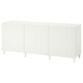 BESTÅ Storage combination with doors, white, Sutterviken/Kabbarp white, 180x42x74 cm