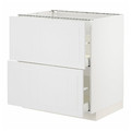 METOD / MAXIMERA Base cb 2 fronts/2 high drawers, white/Stensund white, 80x60 cm
