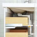 ÄNGSJÖN Wash-stand with drawers, brown oak effect, 80x48x63 cm