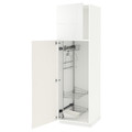 METOD High cabinet with cleaning interior, white/Ringhult white, 60x60x200 cm