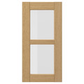 FORSBACKA Glass door, oak, 30x60 cm