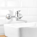 GoodHome Bathroom Sink Tap Eidar, wall-mounted, chrome