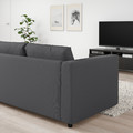 VIMLE 3-seat sofa-bed, Hallarp grey