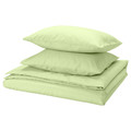 PILTANDVINGE Duvet cover and 2 pillowcases, light green, 200x200/50x60 cm