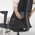 JÄRVFJÄLLET Office chair with armrests, Gunnared dark grey