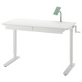 RELATERA Desk combination sit/stand, white/light grey-green, 117x60 cm