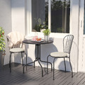 LÄCKÖ Bistro set, outdoor, grey