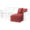 GRÖNLID Cover for chaise longue section, Tallmyra light red