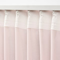 STENFRÖ Sheer curtains, 1 pair, with heading tape/pink, 145x300 cm