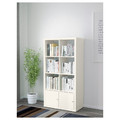 KALLAX Shelf unit with doors, white, 77x147 cm