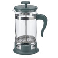 UPPHETTA Coffee/tea maker, glass/stainless steel dark grey-turquoise, 1 l