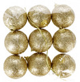 Craft Christmas Baubles 51mm, styrofoam, 9pcs, gold